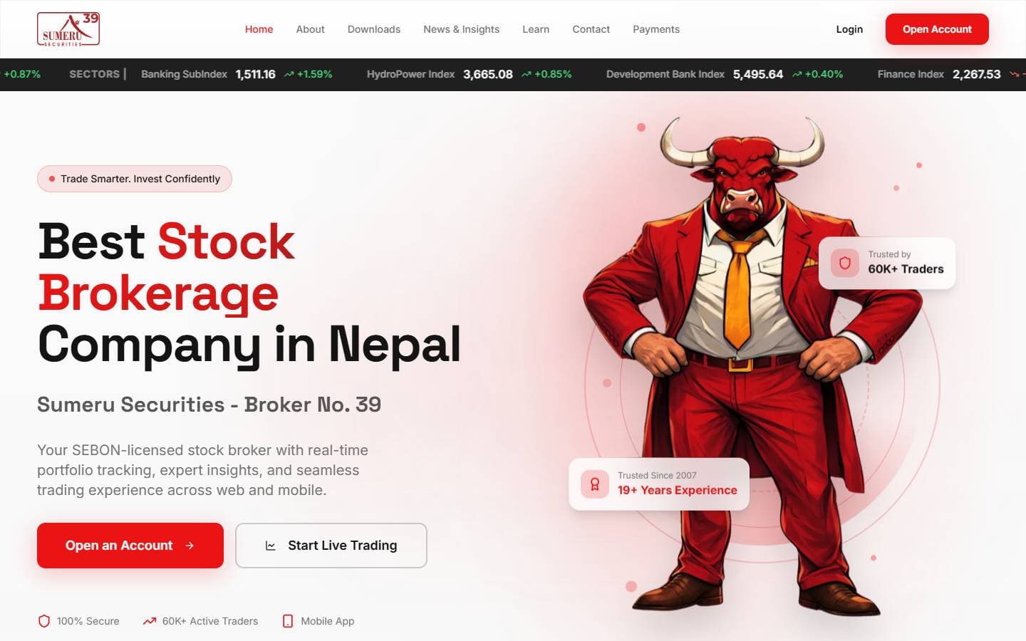 Sumeru Securities website